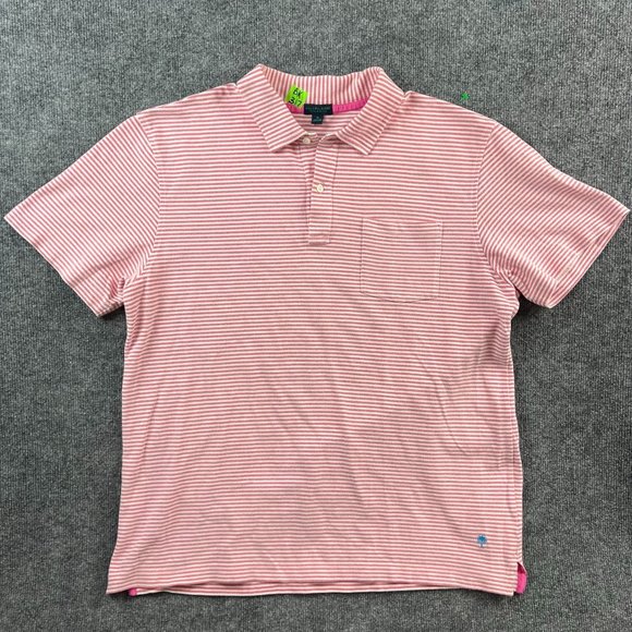 Lilly Pulitzer Other - Lilly Pulitzer Polo Shirt Adult Extra Large Pink White Golf Casual Rugby Men